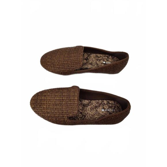 Birdies The Starling Loafer Brown Mahogany Raffia Brown Size 8 Slip On Flats - Picture 10 of 10